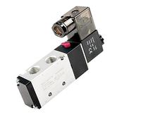 Accessoires de compresseur pour raccord à bobine unique 2 positions 5 voies électrovanne pneumatique 4v210-08 12 V 24 V 110 V 220 V 1 pièce (Dc24, avec raccord de 10 mm)