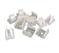 Accessoires de connecteur de support de clips de fixation de bande LED for la fixation de la lumière au néon 2835 220V Boucle en plastique COB flexible - Options de 6 mm, 8 mm, 12 mm et 15 mm disponib