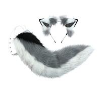 Accessoires de Cosplay d ' animaux de Simulation créative, oreilles de chien, bandeau en peluche, ensemble de, accessoires de cheveux pour Halloween, accessoires de Cosplay Chris Anime