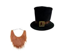 Accessoires de costume d'Abrahams Lincolns avec fausse barbe pour Halloween Présidents Day Abraham Lincoln et Adult Presidents Day Patriotique Historique Faux Top Accessoire Halloween pour homme et