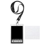 Accessoires de costume d'agent, accessoires de badge d'identification pour homme en cosplay avec cordon, décorations espions, porte-carte d'identité d'agent secret pour fête d'Halloween