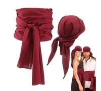 Accessoires de costume de pirate, ensemble de chapeau de pirate pour Halloween - Bandeau Cosplay et ceinture à siffler pour fêtes déguisées, jeux de rôle et performances théâtrales Renaissance