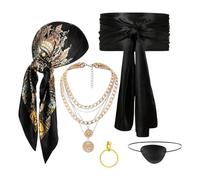 Accessoires de costumes de pirate - ensemble de cosplay vintage, équipement de rôle fantastique | Vêtements de fête à thème élaborés, accessoires de théâtre historique réalistes, performance authentiq
