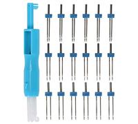 Accessoires de couture à sertir avec aiguilles doubles en acier inoxydable, 18 pièces, Double points, avec enfileur