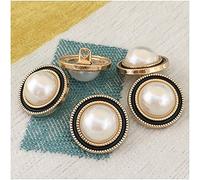 Accessoires de couture Boutons pour vêtements Boutons décoratifs de 20 mm pour vêtements, chemise, veste, bouton strass décoration (couleur : noir or, taille : 25 mm-10 pièces)