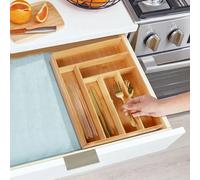 Accessoires de cuisine durables, couverts, boîte en bambou, Sierware, organisateur de tiroir de cuisine Durable, plateau organisateur, accessoires de cuisine 6 Grids