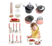 Accessoires de Cuisine Jouets, ustensiles de Cuisine Jouets pour - 28X Ensemble de pour casseroles et poêles - Ustensiles de éducatifs, Ensemble de casseroles et poêles Amusants