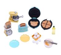 Accessoires de Cuisine pour Maison de poupée, Ensemble Cuisine en Plastique à l'échelle 1:12, 10 pièces Comprenant des appareils électroménagers, des Jouets Miniatures pour Enfants (Style 1)