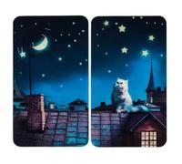 Accessoires de cuisson - Maximex - Set de 2 plaques de protection universelle ""Moon Cat"" - Multicolore - l 30 x L 52 cm