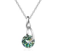 Accessoires de décoration - Boucles d'oreilles pendentives en Diamant moissanite pour Femmes Bleu, Rose Jaune. D'éclat de 2e Grade, Joli pour l'anniversaire, la fête des mères.