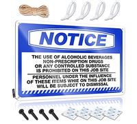 Accessoires de décoration de chambre drôles - Art mural cool - Avis l'utilisation de boissons alcoolisées - Drogues en vente libre - Art mural décoratif prêt à être accroché pour atelier (30 x 40 cm)