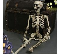 Accessoires De Décoration D'Halloween Taille Réelle, Nouveau Squelette D'Halloween, Décorations De Vacances, Jouets De Terreur À Faire Soi-Même