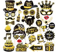 Accessoires de décoration pour photomaton « Happy 40th Birthday » - 18 ans