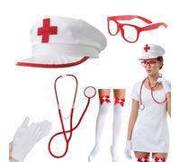 Accessoires de déguisement infirmière pour femme Ensemble Déguisement
