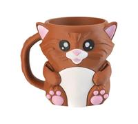 Accessoires de dessert en forme d'animal de dessin animé, poignée ergonomique et double cuillères, tiroir secret, porte-gobelet, support de crème glacée avec fente pour cuillère