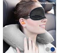 Accessoires de détente de voyage masque et coussin et bouchon d oreille - Confort pour voiture, voyage avion Couleur - Gris