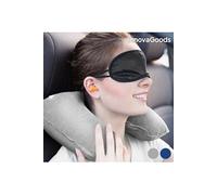 Accessoires de détente de voyage masque et coussin et bouchon d'oreille - Confort pour voiture, voyage avion Couleur - Gris
