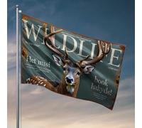 Accessoires de drapeau de jardin explorant le monde majestueux de la faune : un voyage à travers la nature drapeaux pour chambre d'adolescentes et de garçons de campagne (30 x 45 cm)