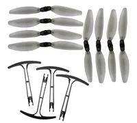 Accessoires de Drone quadrirotor Pliant Compatible avec X500 X30 Z6, pièces de Rechange compatibles, hélices, Moteurs à Engrenages, Protections Holyst HS175(White)