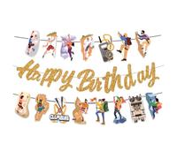 Accessoires de fête d'anniversaire pour escalade, décorations de fête, comprend 3 bannières d'escalade pour le sport, l'escalade, les thèmes de bébé, les décorations de douche