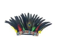 Accessoires de fête de carnaval pour MardiGras Festival Accessoires Bandeau à plumes pour adulte Jeu de rôle Bandeau indien Réglable
