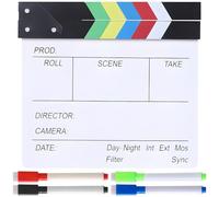 Accessoires de film en bois pour décoration d'intérieur, avec 4 marqueurs effaçables, scène vidéo, 30 x 27 cm