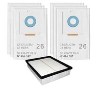 Accessoires de filtre pour sacs à poussière, accessoires pour aspirateur Festool SELFCLEAN CT 26 / CTM 26 E/CTL 26E CLEANTEC Serie SC FIS-CT 26/5, pièces de rechange 496187 (6 sacs + 1 filtre HEPA)