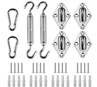 Accessoires de Fixation for Voile d'ombrage, kit de quincaillerie en Acier Inoxydable, tendeur, Coussinet, œillet, Mousqueton, Clip, Crochet, vis, Accessoires