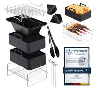 Accessoires de friteuse à air chaud 12 pièces accessoires Dual Airfryer pour Ninja Foodi AF400EU AF451EU AF300EU COSORI