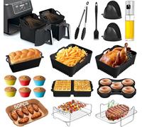 Accessoires de friteuse à air chaud, accessoires pour friteuse à air chaud Ninja Foodi Max Dual Zone AF400EU AF451EU SL400EU 9,5 l, COSORI 8,5 L, Russell Hobbs 9L, Airfryer Accessories Moule en