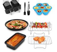 Accessoires De Friteuse à Air Chaud Double Zone 7 Pièces Pour Ninja Foodi Max Af400eu/af300eu, Friteuse à Air Double 7,6L-9,5L