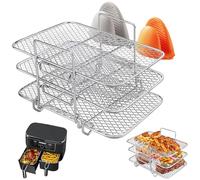 Accessoires de friteuse à air chaud pour Ninja Foodi AF400EU AF300EU, Air Fryer Rack, Accessoires Airfryer, Accessoires Air Fryer, Grille de cuisson en acier inoxydable 304
