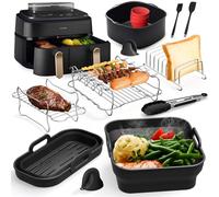 Accessoires de friteuse à air chaud pour Philips Airfryer 3000-5000 série 9 L, moule en silicone pliable pour friteuse à air chaud, lot d'accessoires, plateau de cuisson réutilisable, insert pour