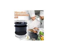 Accessoires de friteuse à air ensemble panier gâteau 5 pièces friteuse électrique pour la cuisson pizza - multicolore