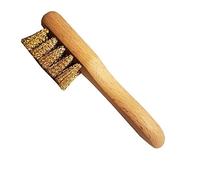 Accessoires de Fumigation Bijos Brosse en Laiton avec poignée, Environs 12 cm - pour Le Nettoyage des Tamis de Fumigation
