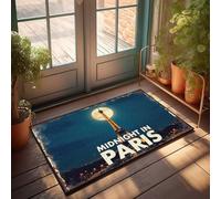 Accessoires de garage pour homme Cave Midnight In Paris : un paillasson d'extérieur au clair de lune Tour Eiffel Adventure pour la maison, entrée, décoration pour chambre à coucher (40 x 60 cm)