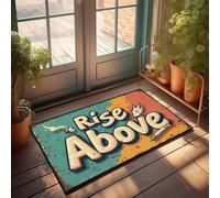 Accessoires de garage pour homme Cave Rise Above: Surmonter les défis avec détermination Paillasson extérieur pour décoration de maison d'entrée pour chambre (65 x 90 cm)