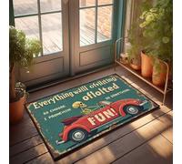 Accessoires de garage pour homme caverne crâne en convertible : Embrassez les voyages inattendus de la vie! Paillasson d'extérieur pour la maison, entrée, décoration pour chambre à coucher (65 x 90 cm