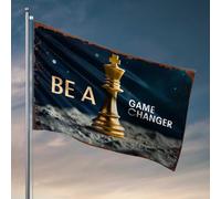 Accessoires de garage pour homme et grotte Embrace Leadership : Be A Game Changer Today! Drapeau Adolescent Stuff Camper Decor (152 x 244 cm)