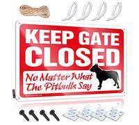 Accessoires de garage pour Man Cave Keep Gate Closed No Matter What The Pitbulls Say - Miroirs de porte pour chambre à coucher (20 x 30 cm)