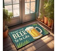 Accessoires de garage pour tasse à bière avec mousse : tout le monde a besoin de bière pour être comme paillasson, tapis d'extérieur pour la maison, entrée, décoration pour chambre à coucher (50 x 80