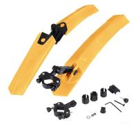 Accessoires de garde-boue pour VTT avec feu arrière, installation facile avant et arrière pour garde-boue pour une meilleure visibilité (jaune ordinaire)
