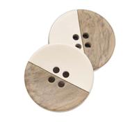 Accessoires de garniture de trench-coat à boutons en résine, Beige, 27mm 10pièces