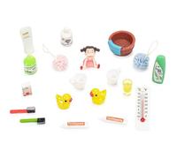 Accessoires de GNOME 19 pièces, Accessoires de Porte de GNOME pour Maison de poupée, Ensemble de Bain de Noël avec Mini Dentifrice, Brosse à Dents, éponge de Bain, Petite Fille et Canard