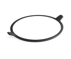 Accessoires de gril tepro insert pour pierre à pizza, pierre à pizza en cordiérite d'environ 28,5 cm Ø, grille dans le système de grille d'environ 57 cm Ø