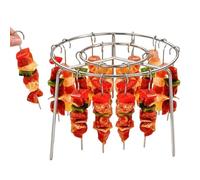 Accessoires de grille de friteuse à air | Grill en acier inoxydable avec brochettes | Lavable et résistant à la chaleur | Design suspendu vertical pour légumes fruits à viande | Idéal pour les chefs