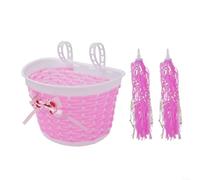 Accessoires de guidon de vélo et scooter pour enfants pour serpentins et panier tressé, matériau plastique pour guidon (rose)