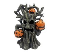 Accessoires De Jardin De Fées D'Halloween, Décoration D'arbre Hantée Éclairée, Miniature En Résine Grande Résine Halloween Et Arbre Effrayant De Noël, Fabriqué Pour Dernier, Conception Effrayante, 12x