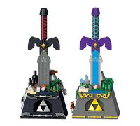 Accessoires de jeu créatifs, blocs de construction d'épée principale, ensemble d'armes d'épée à lien foncé, briques à assembler, jouet cadeaux pour enfants garçons adultes Dark Link Sword