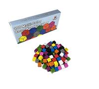 Accessoires de Jeu de Société Multicolores (100 Cubes en Bois)